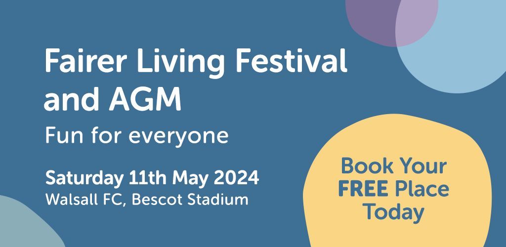 Book your FREE tickets today at buff.ly/3Q4fP8I … for @midcountiescoop's Fairer Living Festival on May 11th at Walsall Football Club. There’s lots to do including meeting @jayblades, live music, cooking demos, swap shops & craft workshops. buff.ly/3Wa7MLx