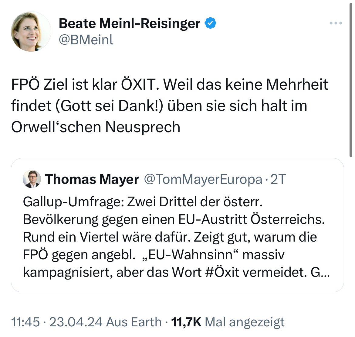 Beate Heisl-Reiniger verbreitet linksextreme Verschwörungstheorie. 
Quelle: vertrau mir Bruder.