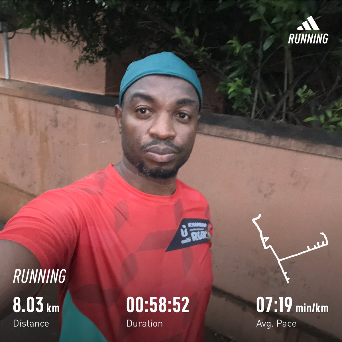 Everything you set out to do will always have a distraction… for today it was the rain, this distraction was amplified by the drips on the iron sheets! Make your resolve to execute stronger @KyambogoRun here we are…