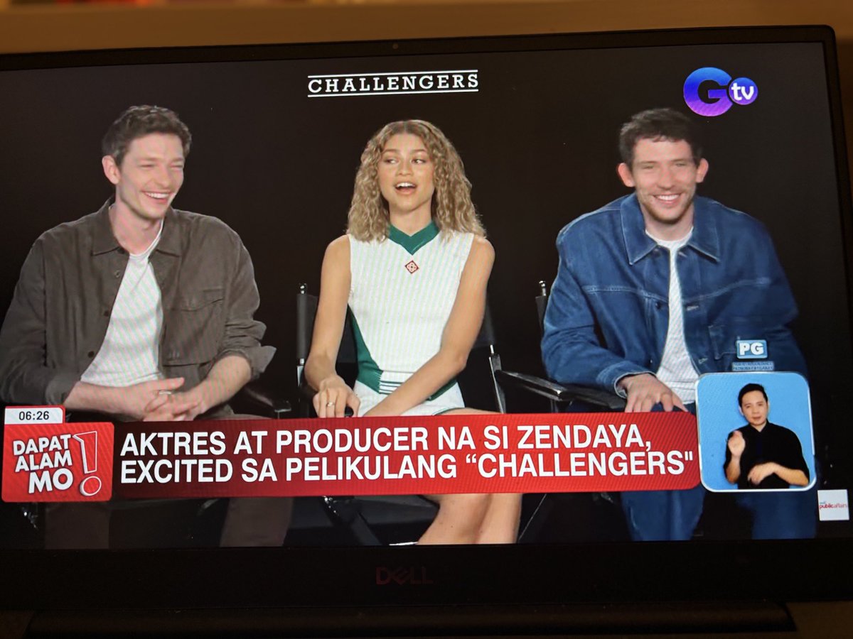 My interview with #zendaya #joshoconnor and #mikefaist in #DapatAlamMo of ⁦@gmanews⁩ ⁦@gmanetwork⁩ for #ChallengersMovie