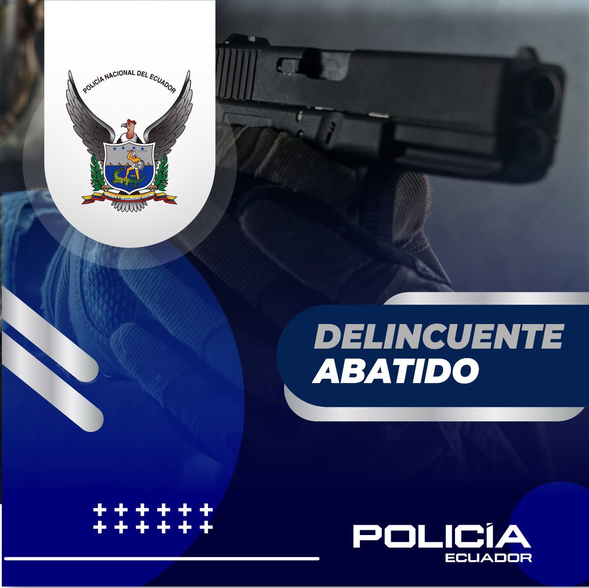 #URGENTE || DELINCUENTE ABATIDO Tras enfrentamiento armado con antisociales en el Guasmo Sur #GYE, servidores policiales al notar el riesgo inminente y haciendo #UsoLegítimoDeLaFuerza abatieron a un delincuente. #PolicíaEcuador