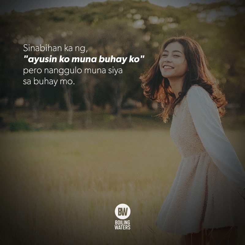 One of the famous break up line, 'ayusin ko muna buhay ko' bit.ly/BWonSpotify