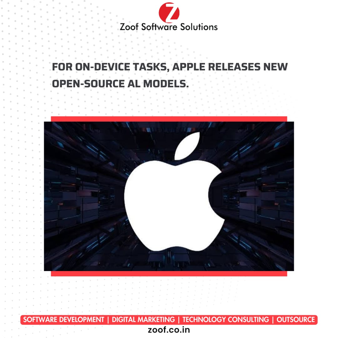 New open-source Al models are unveiled by Apple for on-device tasks.
 
➡️Feel free to ask any query at info@zoof.co.in 

#Apple #OpenELM #OpenSource #LanguageModels #OnDevice #AI #NLP #Efficiency #TextTasks #EmailWriting #OLMo #MachineLearning #Technology #ZoofSoftwareSolutions