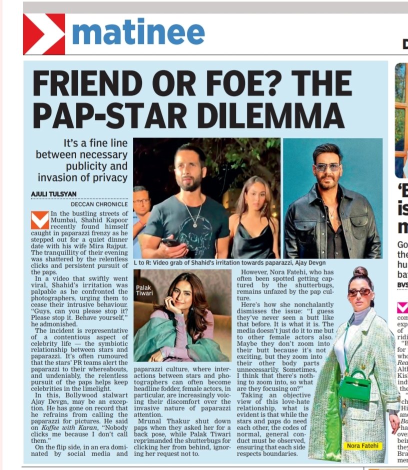 The PAP-STAR dilemma...in today's edition of Deccan Chronicle. Read on...
@DeccanChronicle
#papparazzi #celeb #media #mediarelations #publicity