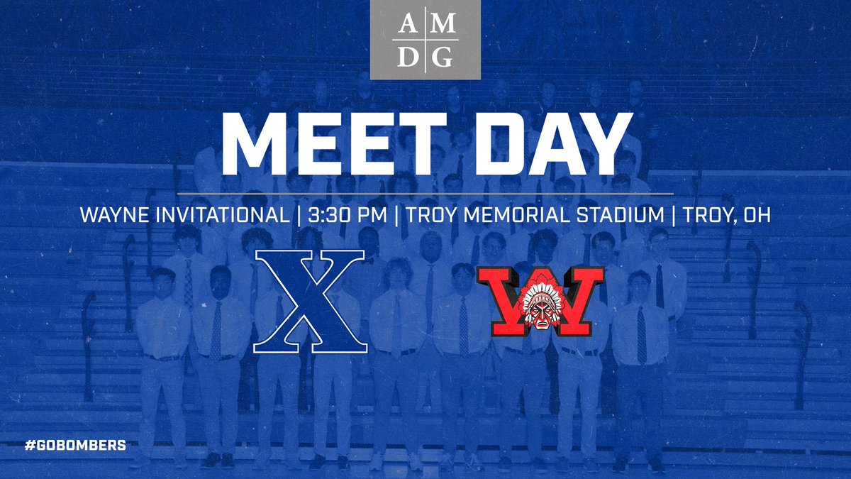 stxsports's tweet photo. 🏃 | MEET DAY 

It's Day 2 of the Wayne Invitational for @StXavierTrack! 

Don't miss out on the action at 3:30pm at Troy Memorial Stadium (Troy, OH). 

🎟 - https://t.co/c59JpBlN3K

#GoBombers | #AMDG https://t.co/NoegxLS7mZ