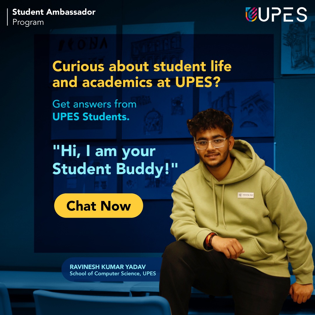 Navigate the admission process smoothly with a Student Buddy at UPES.ac.in. Get expert guidance at every step, answering all questions. Ask in the comments to clear all doubts today; link in bio! #Upes #UpesDehradun #ambasssador #queries #journey #studentlife