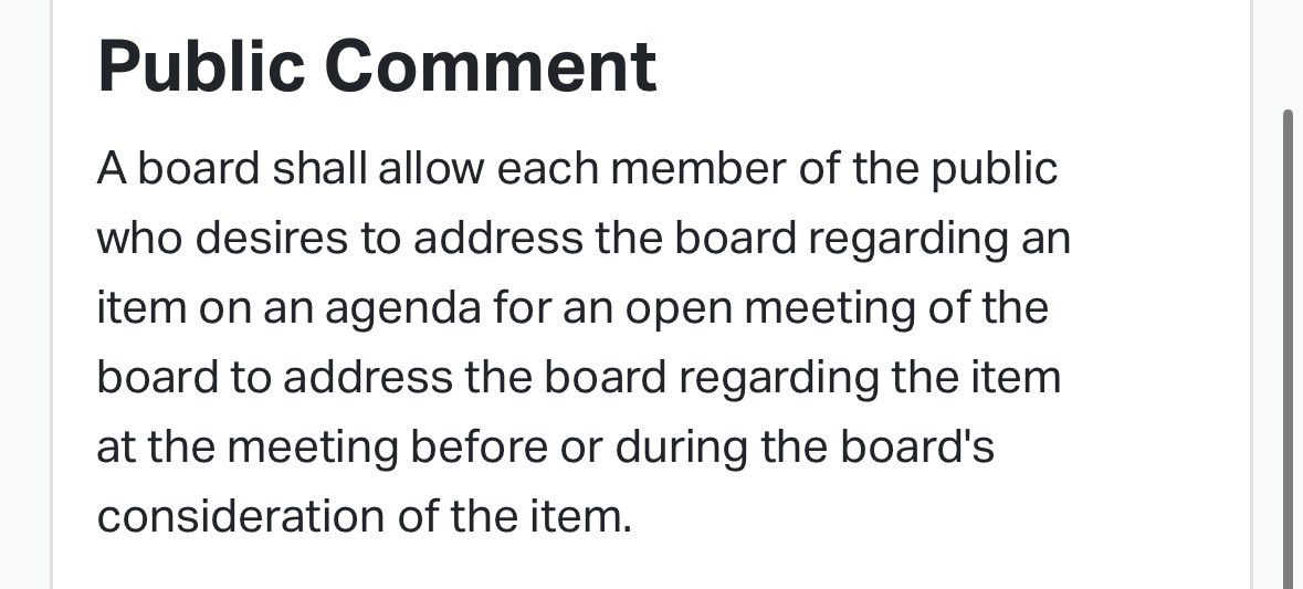 @technolibrary The TASB BED legal guidance for @KellerISD (last updated in 2019) doesn’t limit or define “the public.” pol.tasb.org/PolicyOnline/P…