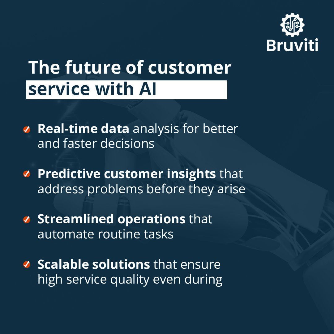 Level up with #AI! Harness data-driven insights and scalable solutions to enhance #service and optimize operations. Secure your competitive edge today! #Innovation #cx #bruviti #data #analytics