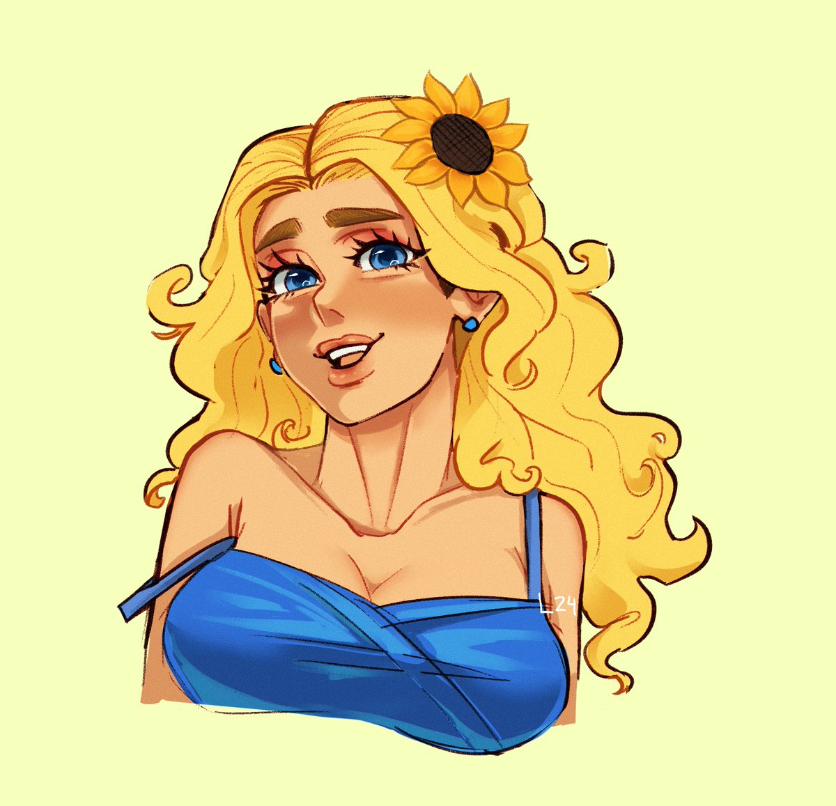 Haley from stardew valley doodle 🌻
