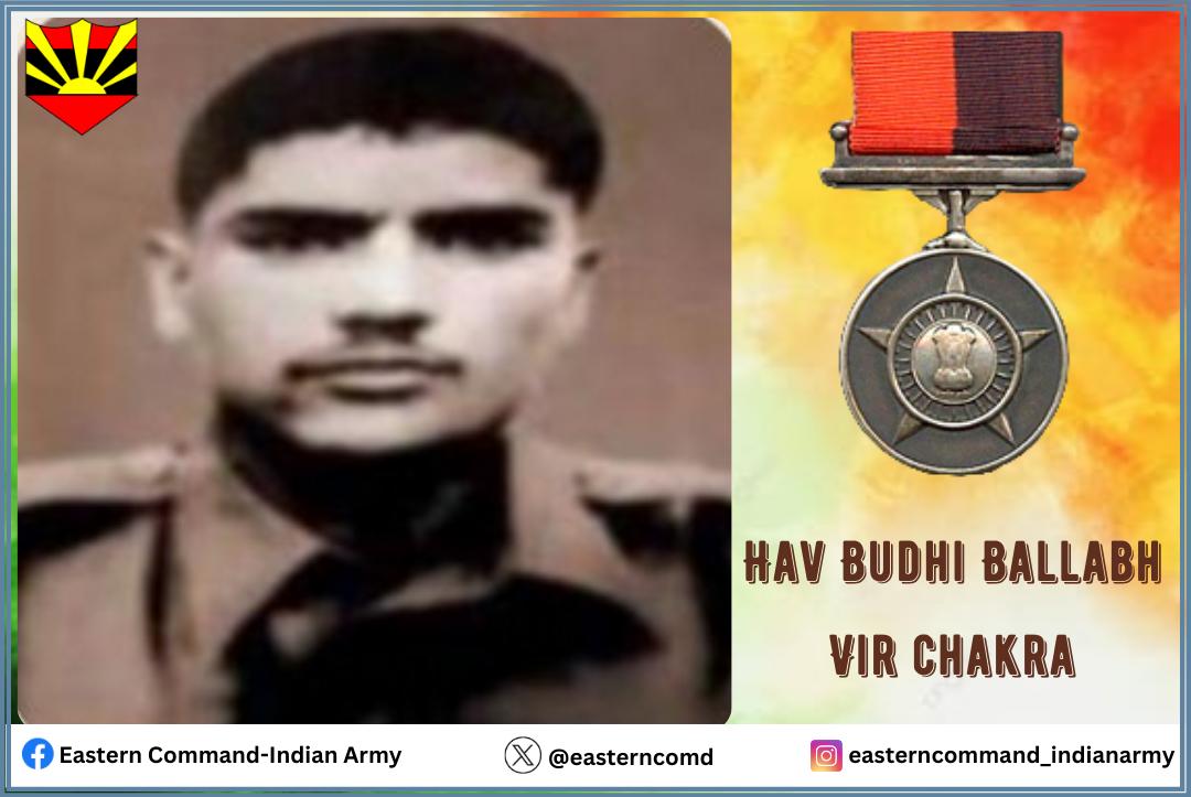 #IndianArmy
#FearlessFriday
#InTheLineofDuty 

Havildar Budhi Ballabh of the #MaharRegiment exemplified valor and leadership in the face of adversity. Despite heavy enemy fire and significant casualties, he fearlessly rallied his platoon, distributing ammunition and leading a