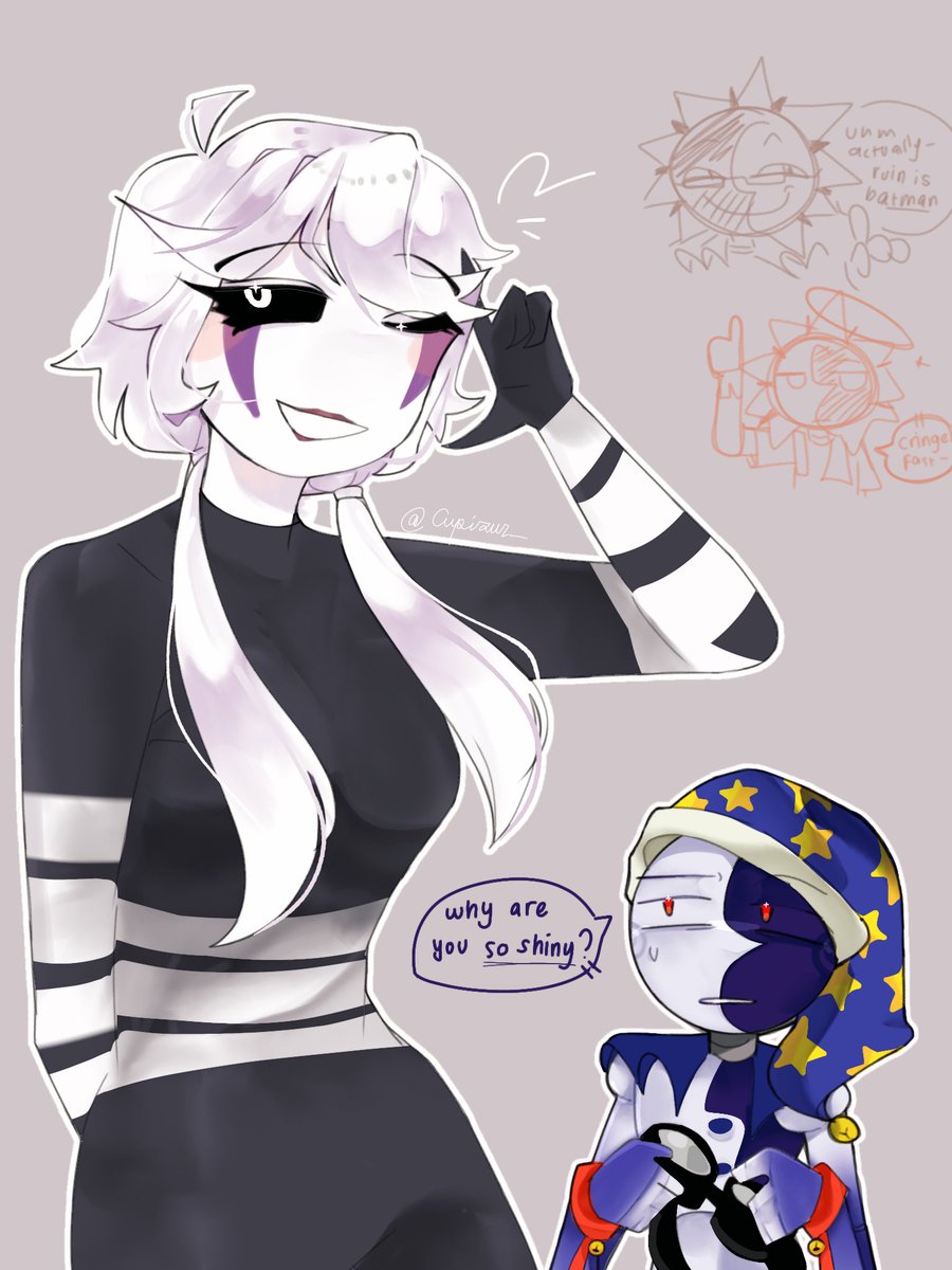 Cupizur_'s tweet photo. Pretty shiny person ノ*.✧🌃
-------------
#Sunandmoonshow #SAMS #TSAMS #Montygatorandfoxyshow #MGAFS #Fanart #Puppet #Moonsams #Solarsams #Eclipsesams #doodle https://t.co/t9FQrrMHFo
