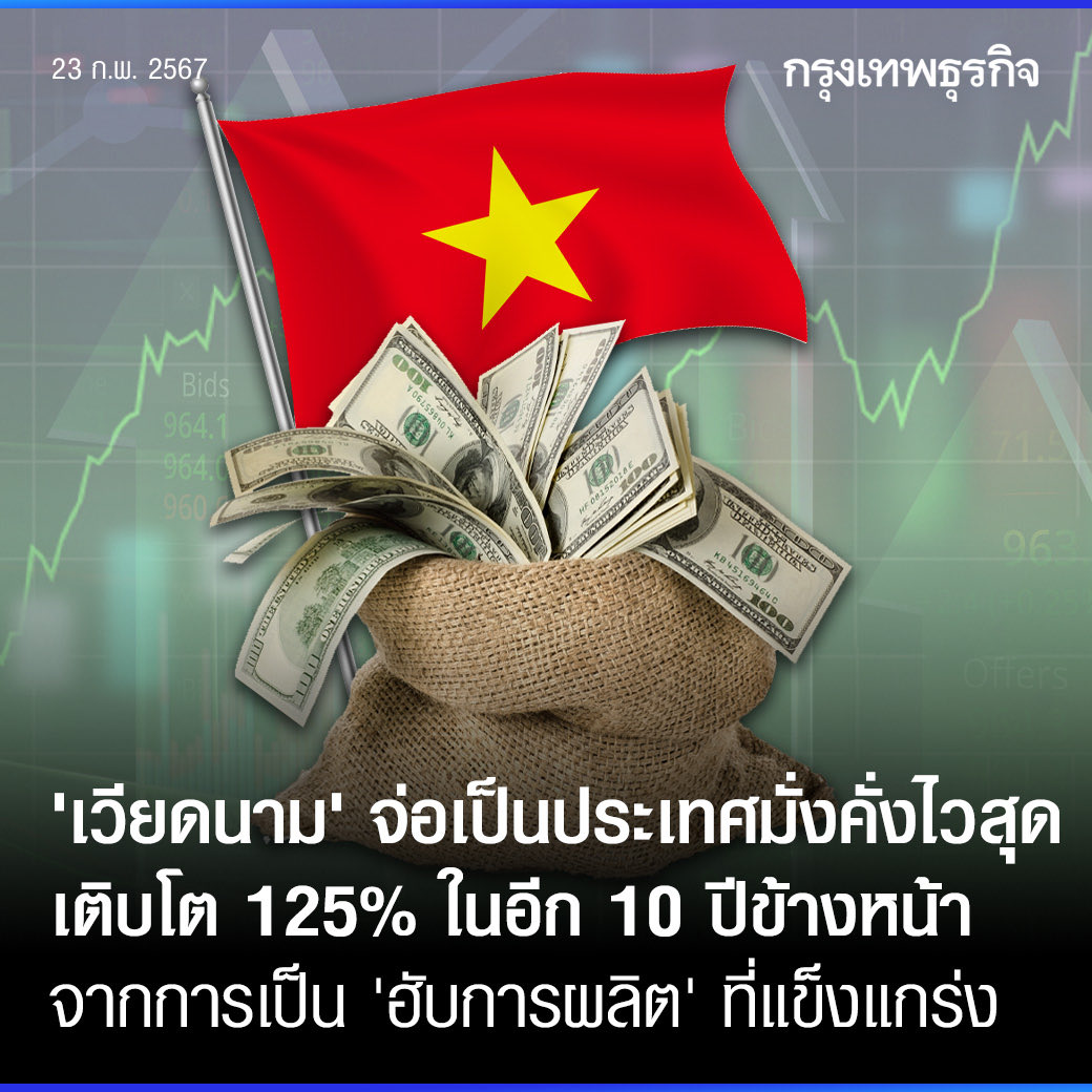 อาจจะไม่ถึง 10 ปี GDP เวียดนามจะแซงไทย