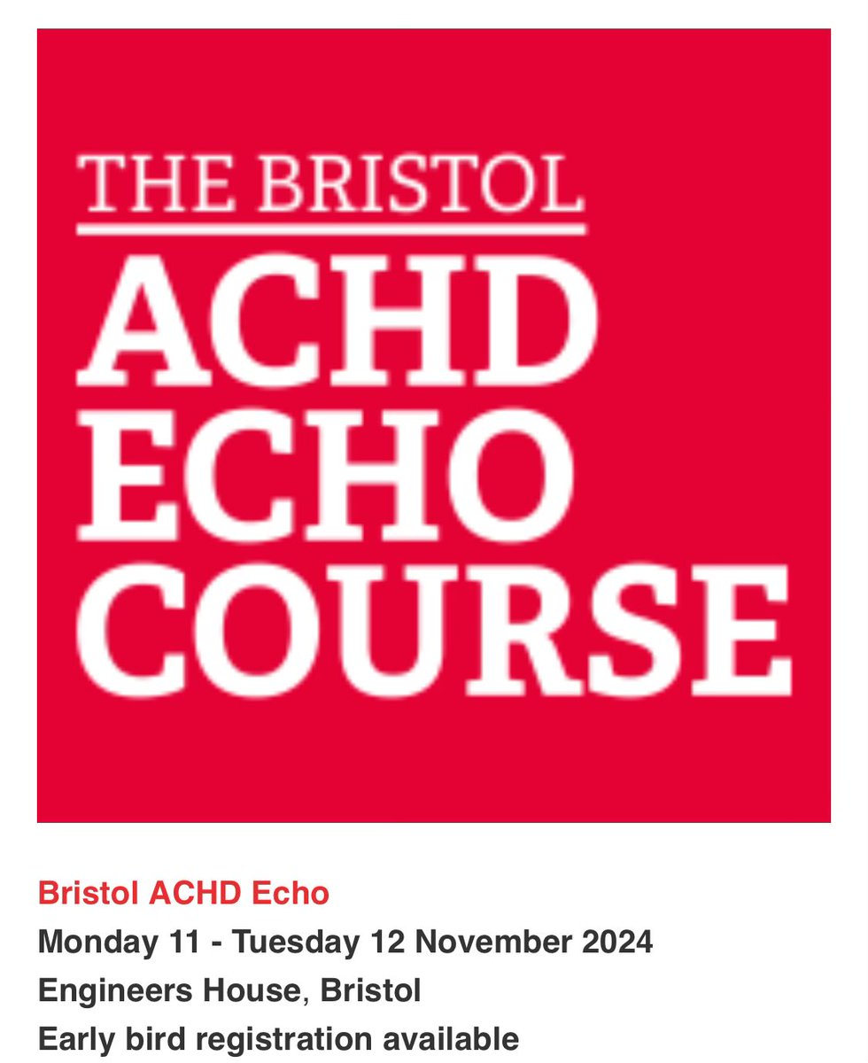 A fantastic course for Trainees, Cardiologists, Sonographers - Bristol ACHD Echo course 👇 
millbrook-events.co.uk/event/183ceb50…