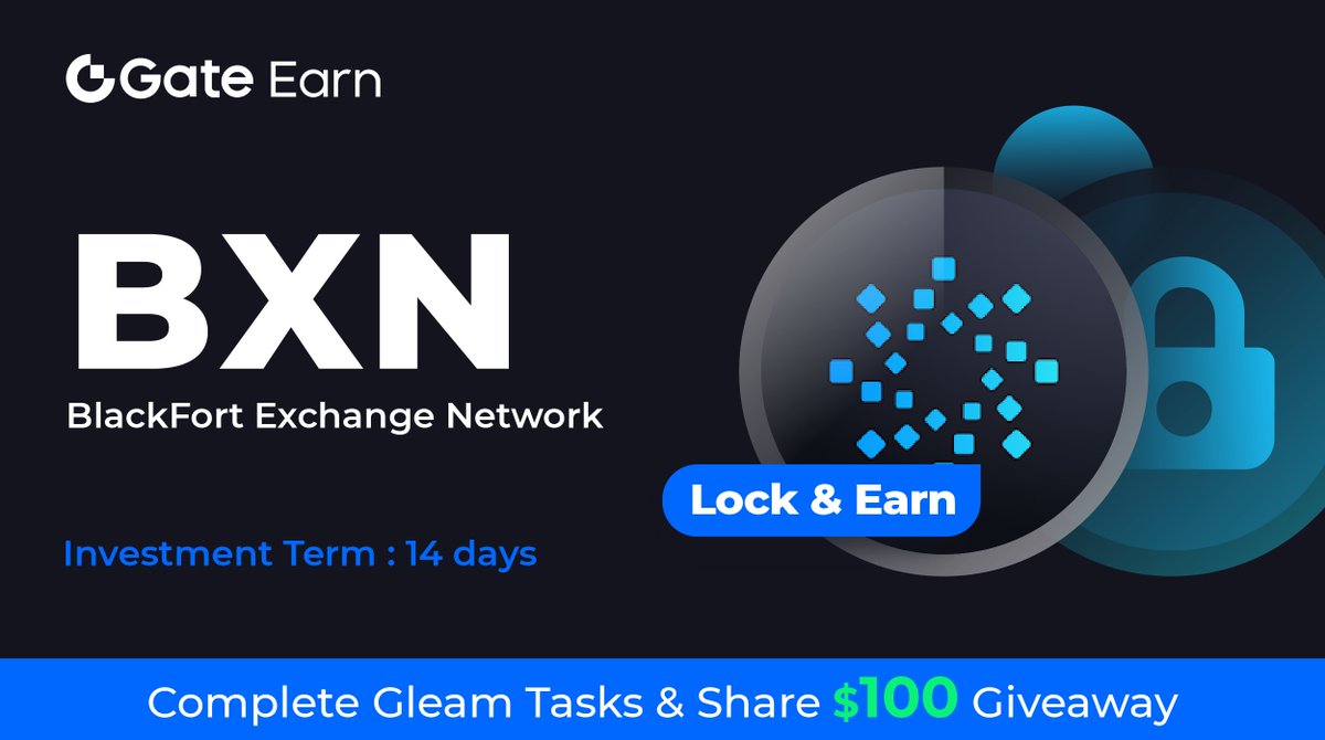 🌀 4,400 ($100) $BXN GIVEAWAY!
🌐 Participate now: gleam.io/wZuPs/gateearn…

✅ Follow @GateEarn & @blackfortbxn
✅ RT and Like this post
✅ Join our TG: t.me/gateio_GateEar…
✅ 🔐 HODL $BXN: gate.io/hodl?pid=2425
➡️ Details: gate.io/article/36204

#GateEarn #Giveaway