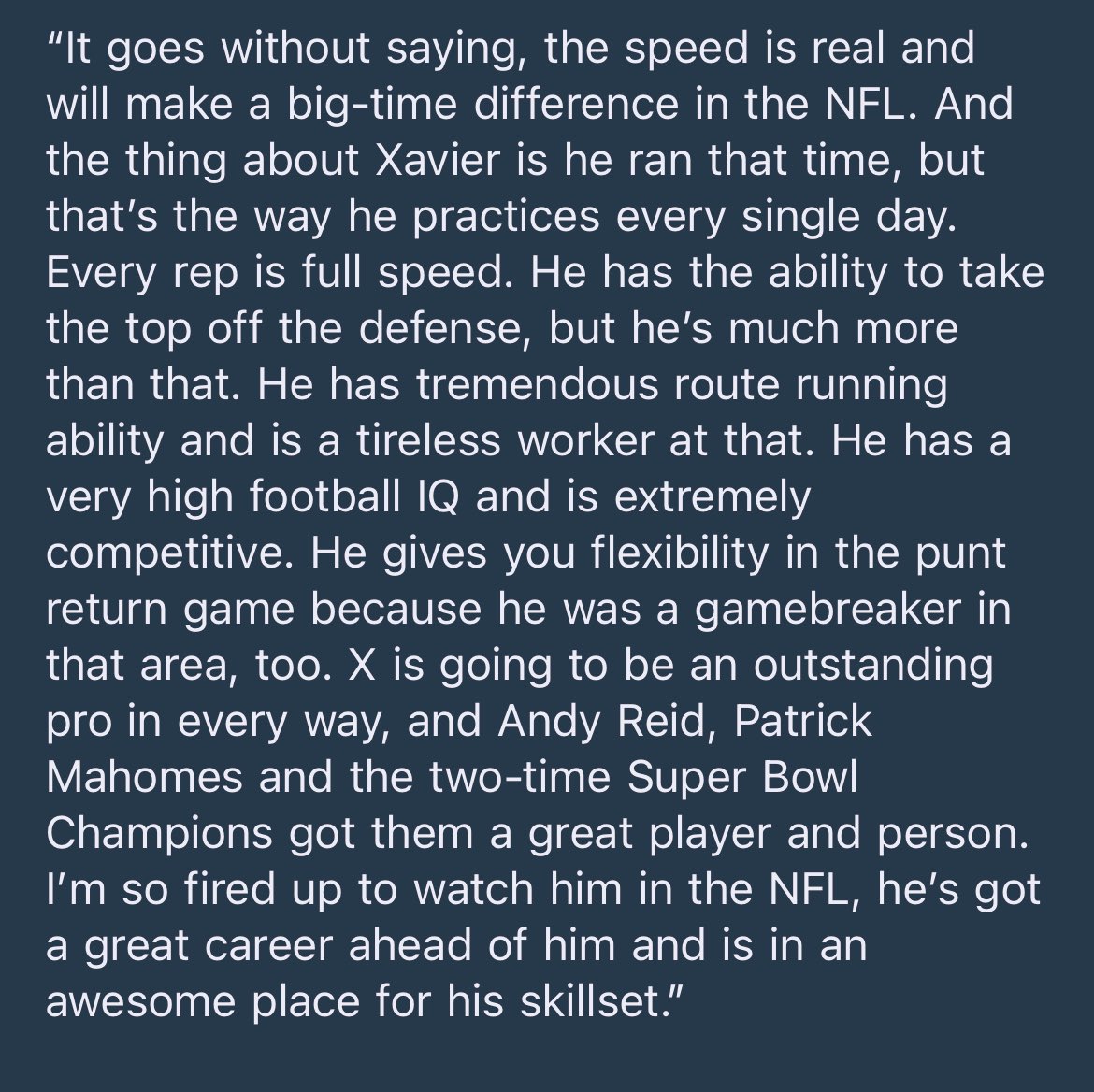 Here’s Steve Sarkisian’s statement on the Longhorns’ 2nd first-round pick of the 2024 NFL Draft in WR Xavier Worthy. #HookEm