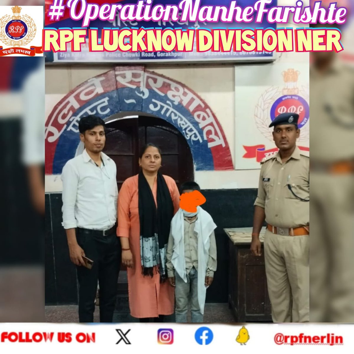 rpfnerljn's tweet photo. #OperationNanheFarishte 
"Children See Magic Because they Look For it."
#RPF Gorakhpur ., On a Complaint, Rescued A minor girl (age 8 yrs ) in Train 14617 &amp; Later Handed her over to parents on 25.04.24
@RPF_INDIA
@rpfner
@drmljn
@rpfpcgkp https://t.co/tCsfE26Uue