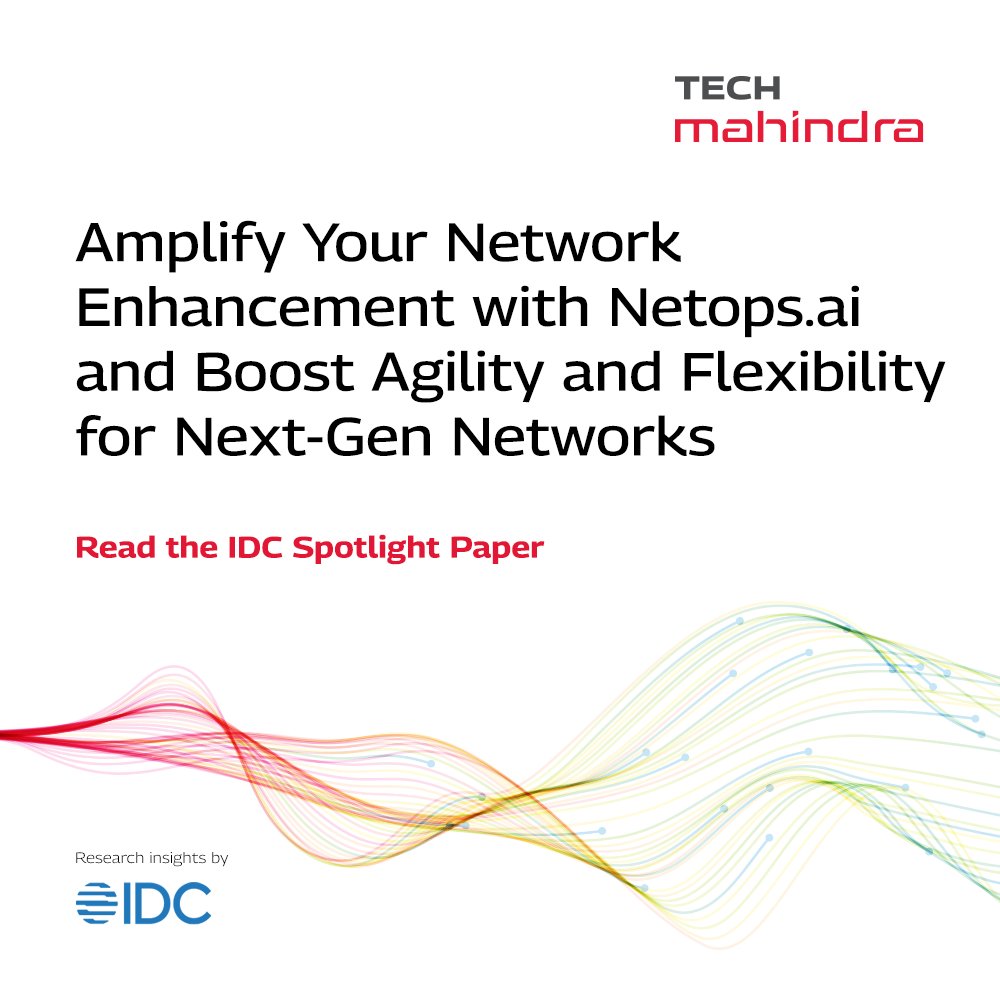 Explore how @tech_mahindra's #Netops.ai, powered by IBM technologies can be a solution to the key challenges faced by telecommunication providers in their transformation efforts in the latest spotlight paper by IDC.

Know More: files.techmahindra.com/static/img/pdf…

#NxtNow #TelecomInnovation…