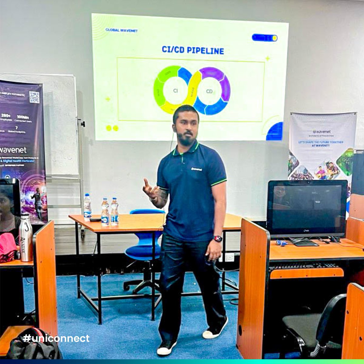 #Kudos to Chamara Ratnaweera, Buddhi Gunarathne, and Pawan Madushanka for sharing their insights on the latest #DevOps trends, tools, and techniques at the University of Moratuwa last Wednesday!
Here are some highlights from the event 👇🏼

#UoM #UniConnect #Wavenet #TechCareers