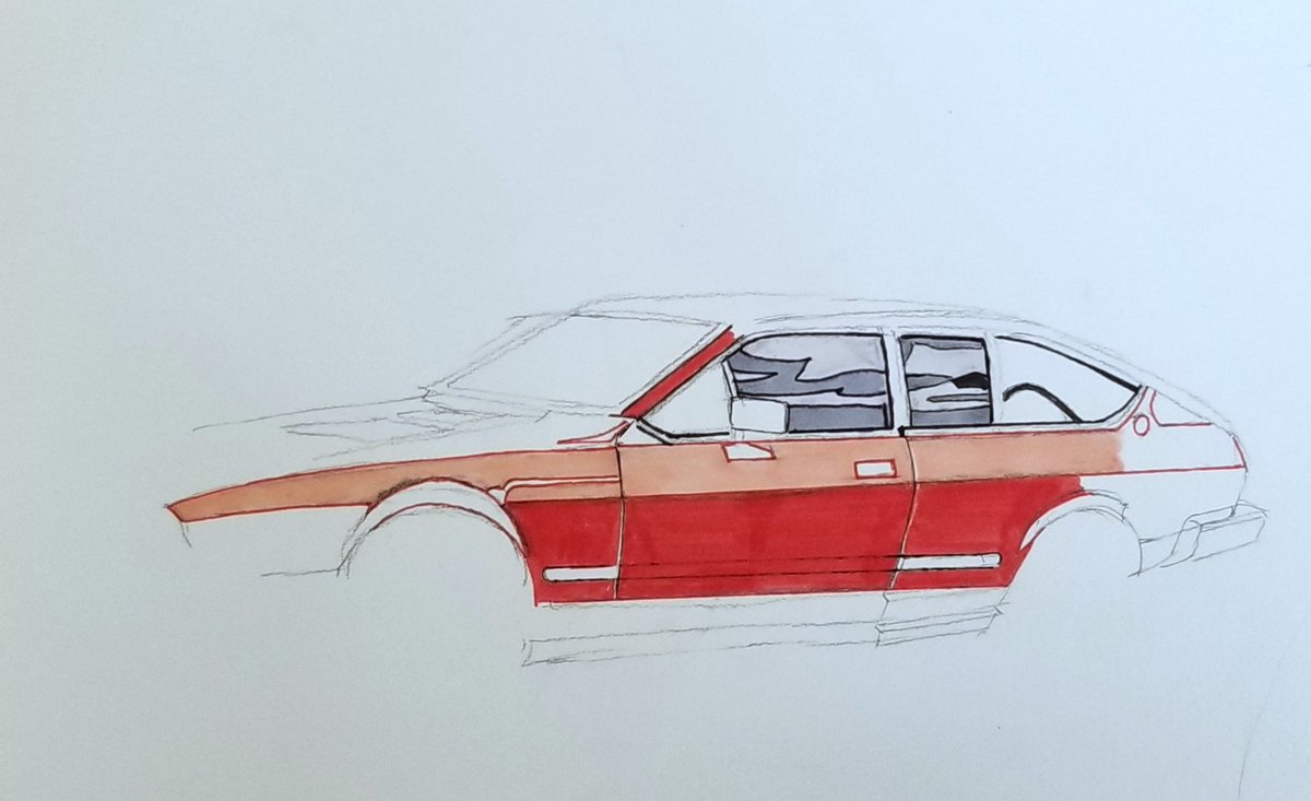 #ThrowbackThursday #mnartists #drawingcars #WIP #AlfaRomeo #alfettagt