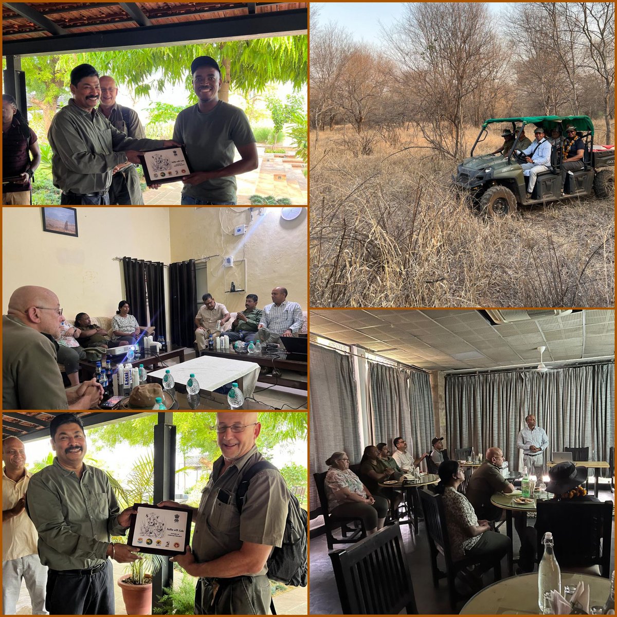 As part of the ongoing visit of officials from South Africa, an appraisal of Project Cheetah at Kuno, Madhya Pradesh was undertaken comprising field visits and interactive sessions.