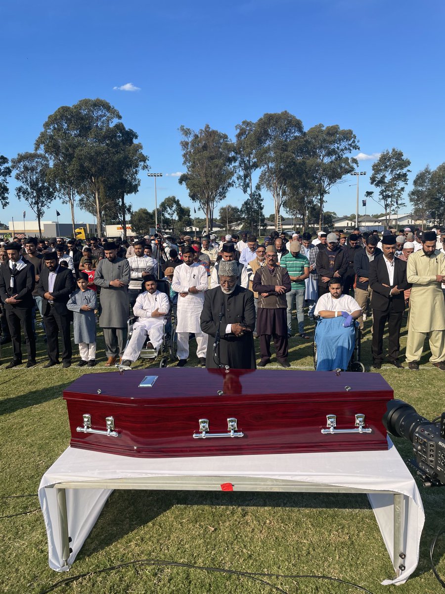 Prayers for a “national hero.” The funeral of slain Bondi Junction security guard Faraz Tahir.