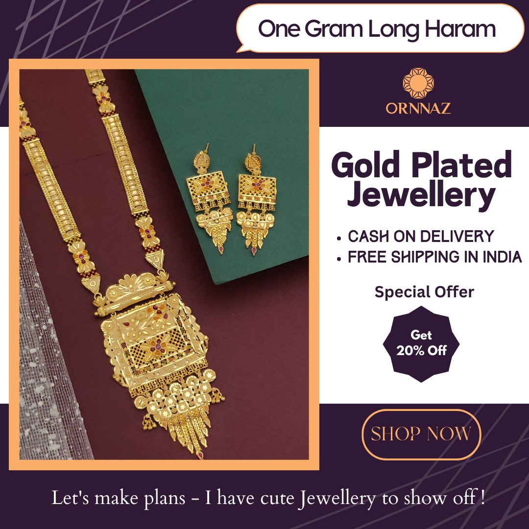 Shop Now the Latest Design #1gramgoldlongharam for Ladies Also Available COD and Get a 20% Discount at #ornnaz

ornnazartificialjewellery.com/one-1-gram-gol…

#OrnnazArtificialJewellery
#1gram
#1gramgoldharam
#1gramlongharamset
#goldlongharam
#1gramgoldjewellery
#1gramgoldnecklace
#1gramgoldforming