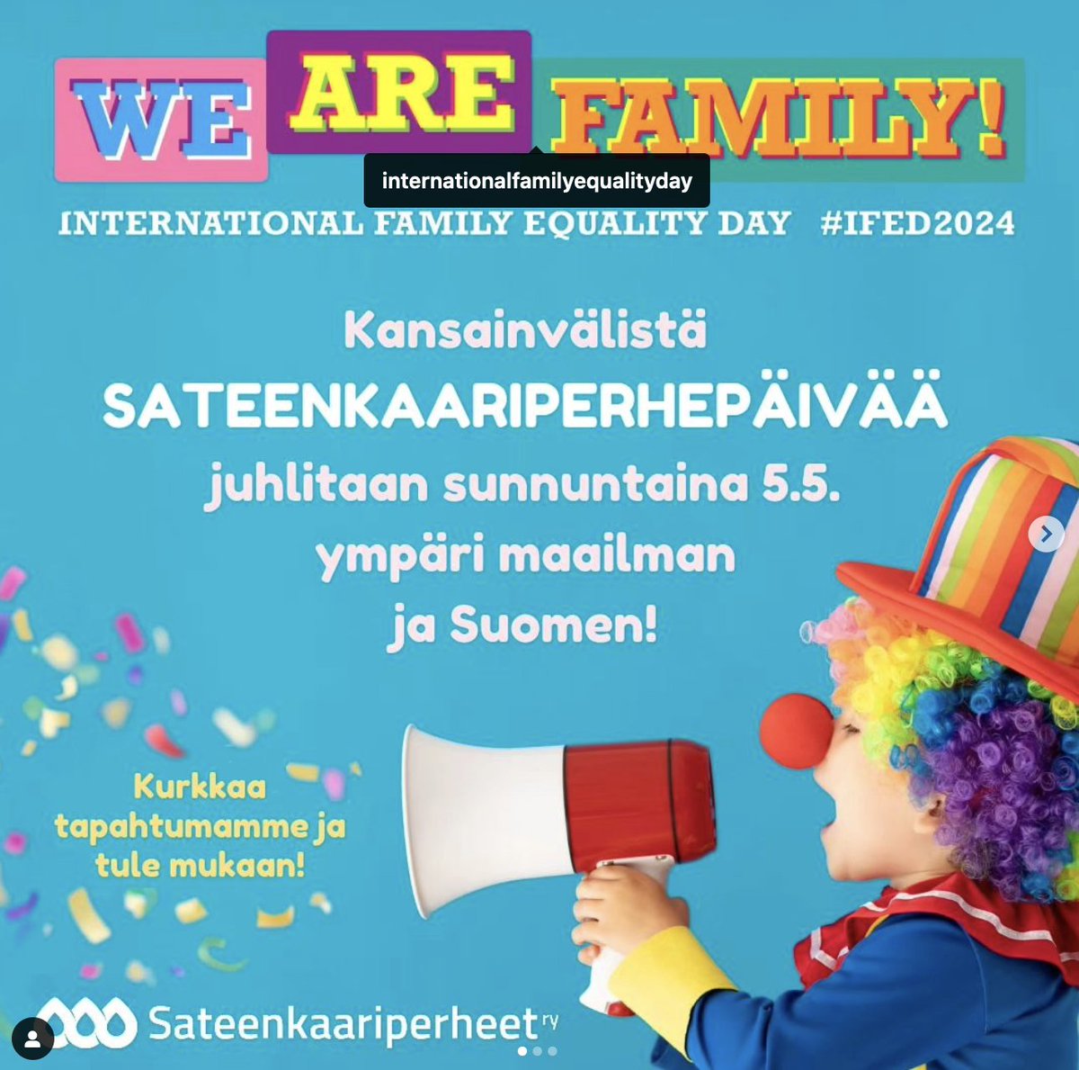Finland <a href="/skperheet/">Sateenkaariperheet</a>  is getting ready for #IFED2024😍 We wish you wonderful celebrations🫶