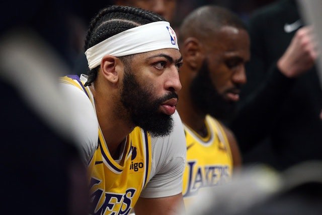 HoodiHachimura's tweet photo. Lakers was never close to winning and I’m glad they played Denver to not prolong the inevitable 

worst coach in the league 
no defense outside of AD 
nonexistent bench 
one dimensional players 

not close 

Fire Darvin Ham 
Trade for a star guard that matches AD timeline (like y’all promised at the deadline)
Trade the MF pick this time
or simply blow it up 
stop wasting our time 

.

#LakeShow