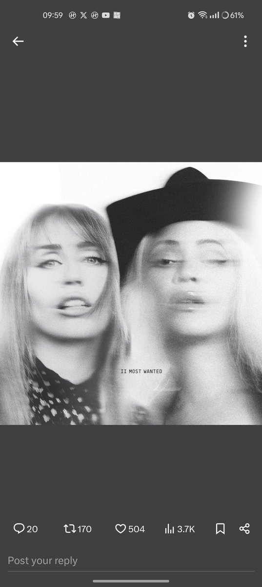 NoName_NoCaste_'s tweet photo. II MOST WANTED feat. @MileyCyrus official single artwork. #actii 🐎
#MileyCyrus #beyonce #IIMostWanted #llMostWanted https://t.co/uGqxLzQWXZ
