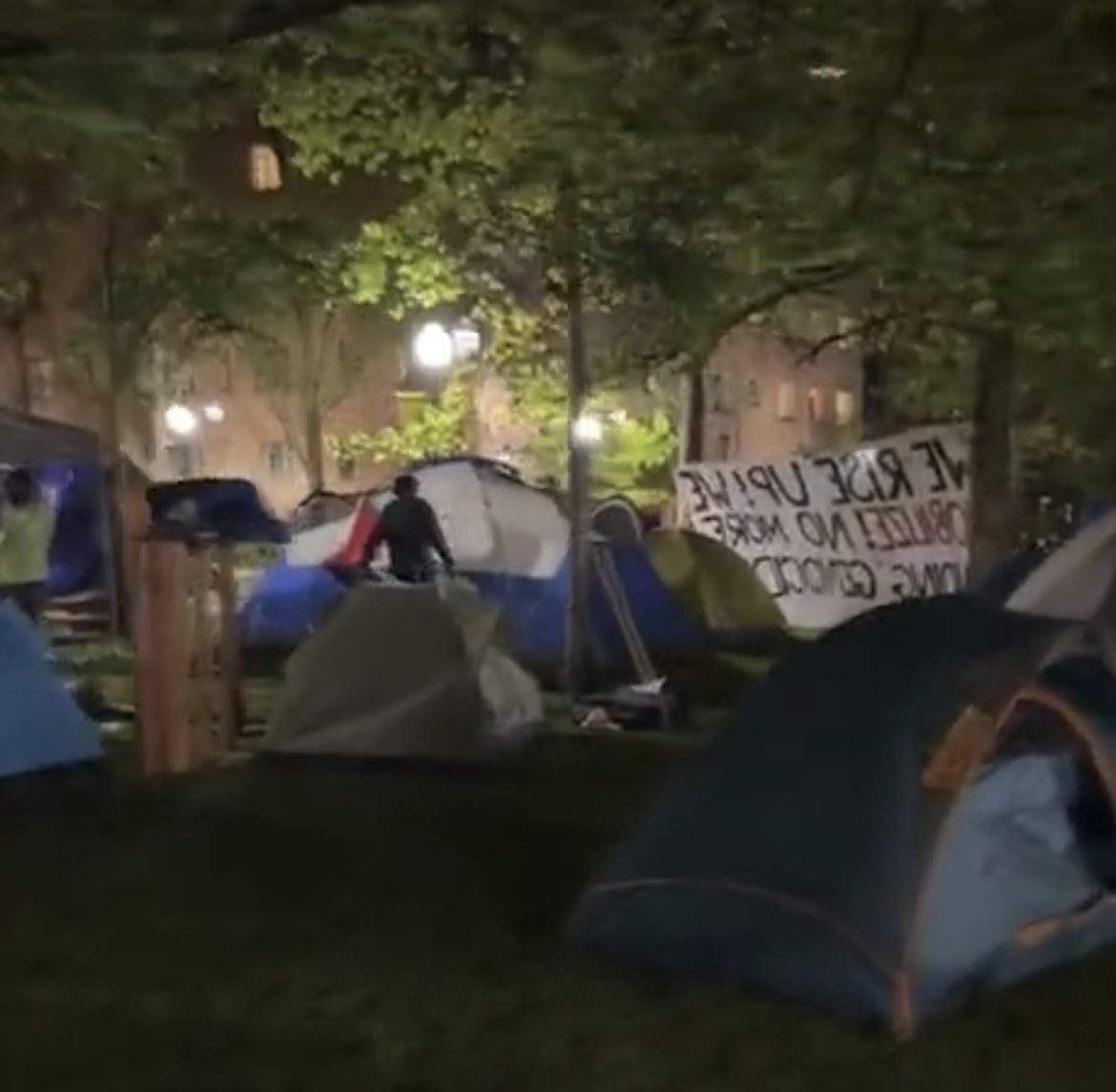 Free Gaza encampment just started at Portland State University 🍉🍉🍉