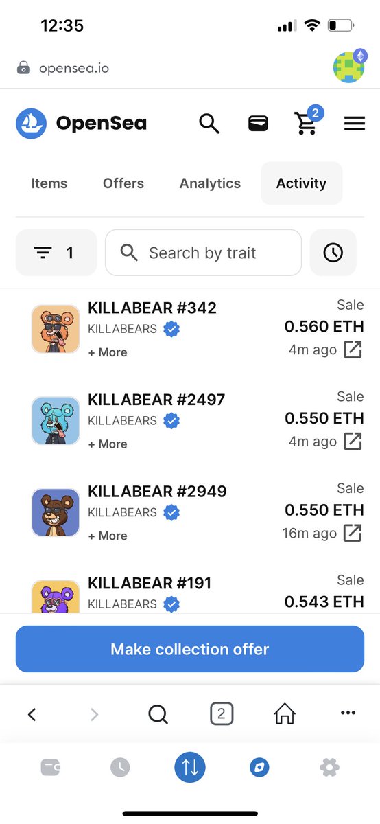 LFG @killabearsnft starting to get snatched up with only 3% listed and only 3333 OGs things are gonna happen quick. GRAB A BEAR !!