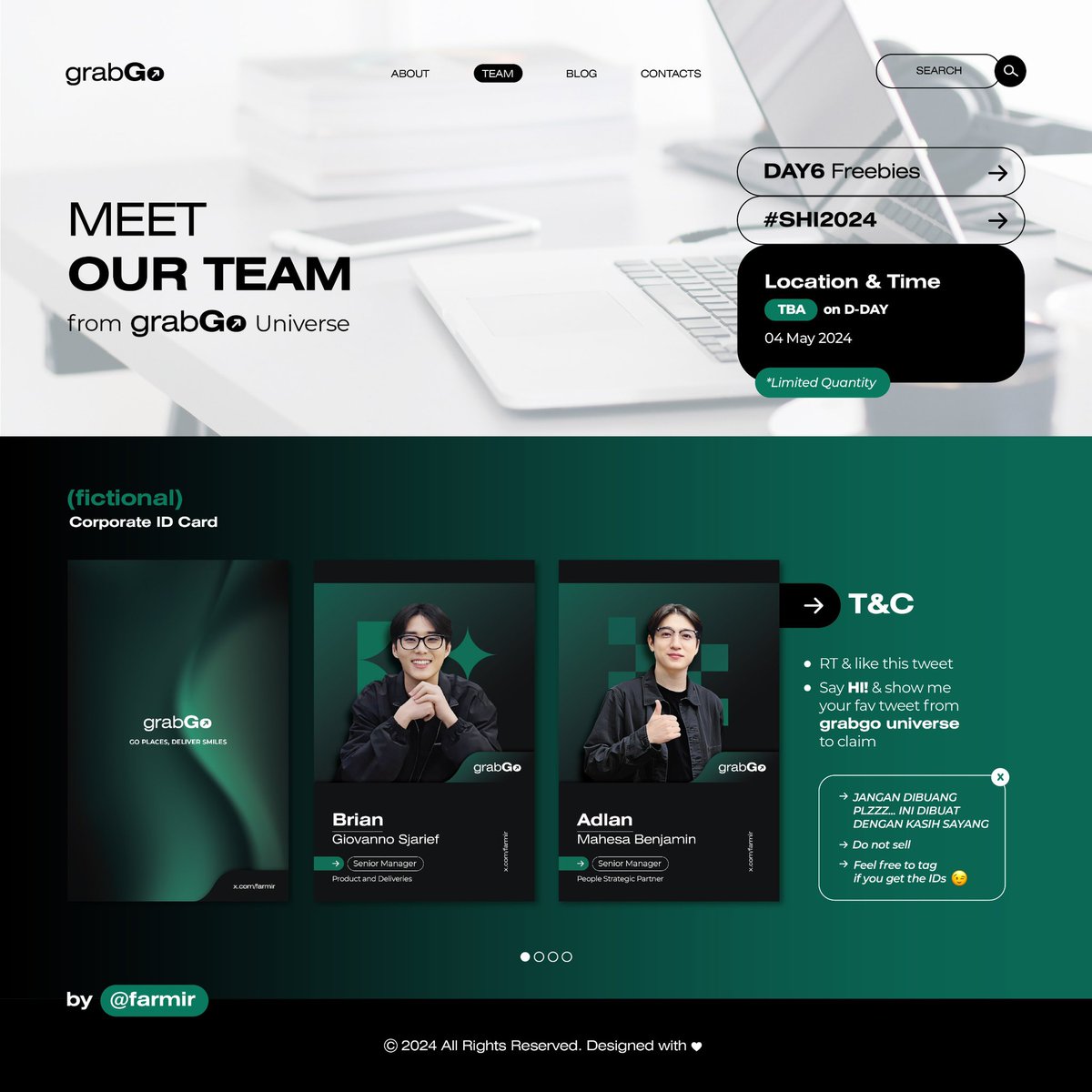 farmir's tweet image. day6 at shi in jkt freebies by @farmir 

🗓️ may 4, 2024
📍beach city international stadium/bcis (specific loc tba on d-day)
🕒 tba on d-day

rt and likes are appreciated thank uu ˙ᵕ˙

disclaimer: characters are fictional from grabgo universe.

#SHI2024 #DAY6