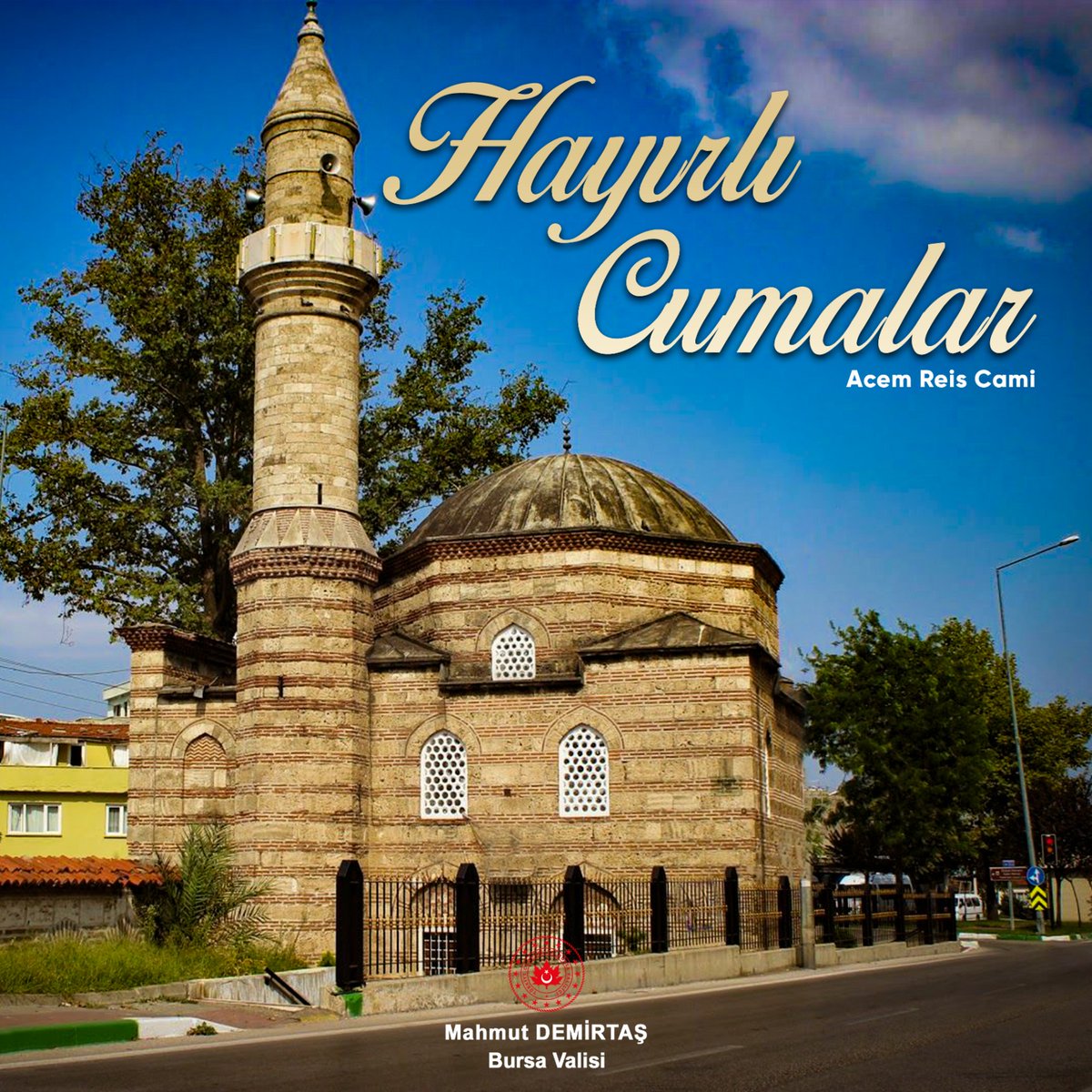 📍Acem Reis Cami Cuma; huzurdur, berekettir, rahmettir... Dualarımız kabul, işlerimiz bereketli, cumamız mübarek olsun! 🤲 #HayırlıCumalar🌹