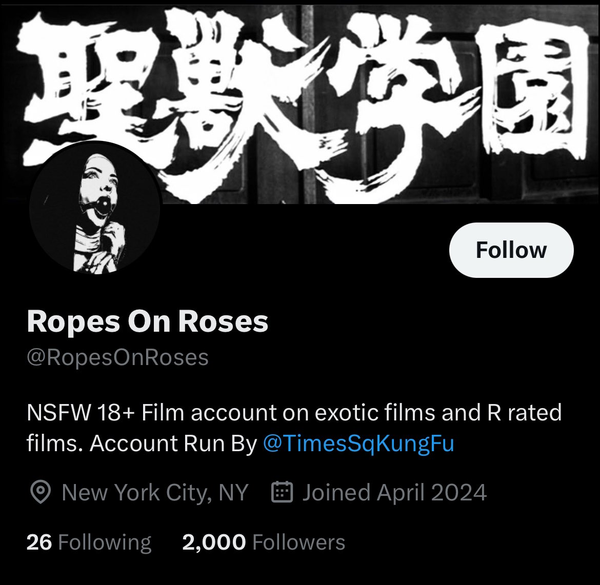 New account growing fast, much love everyone. @RopesOnRoses