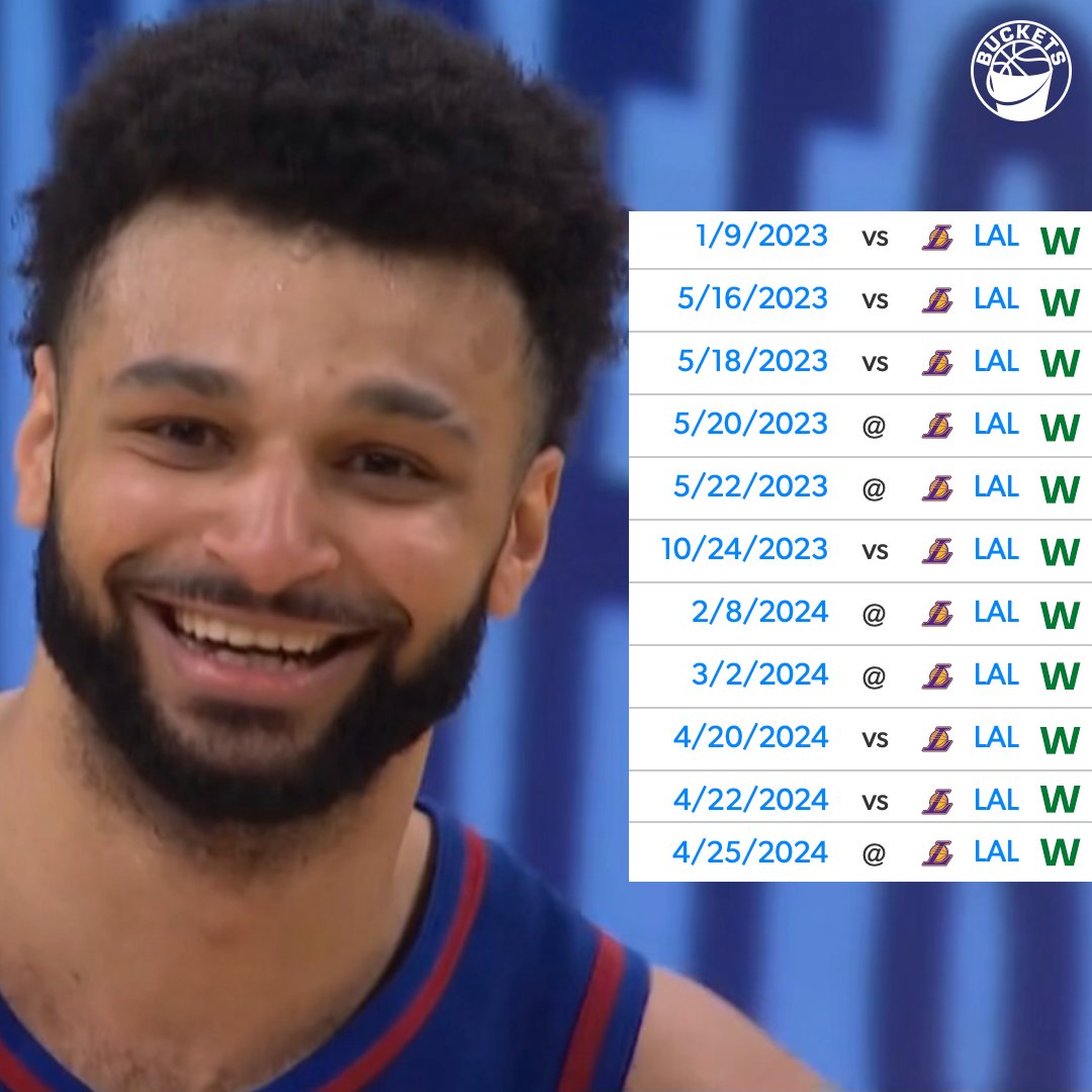 11 straight wins over the lakers