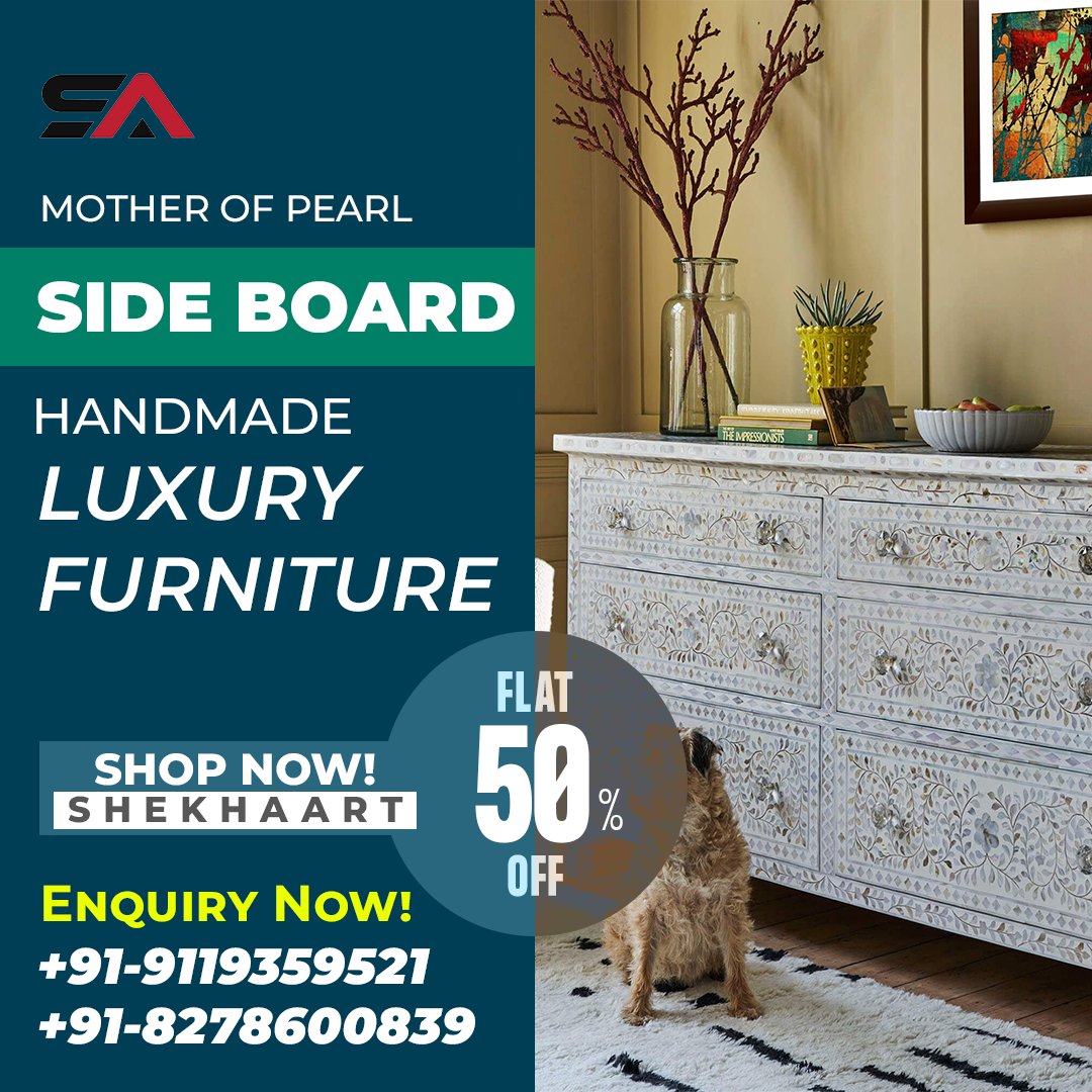 Make a statement in your home with our handcrafted mother of pearl sideboard furniture. 💖✨
Mobile - +91-9119359521
etsy.com/in-en/shop/She…
#HandmadeFurniture #MotherOfPearl #HomeDecor #LuxuryLiving #InteriorDesign #ShopNow #ClickLinkInBio #Elegant #Unique #StatementPiece