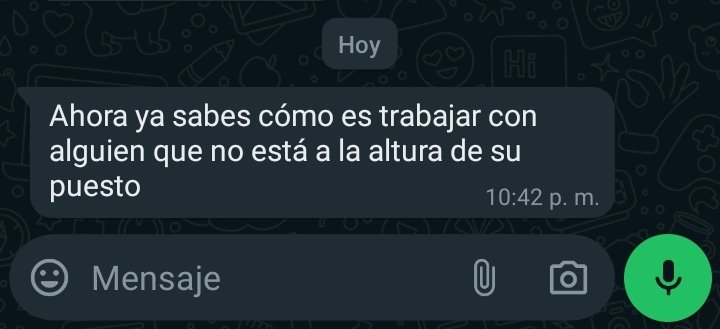 AriTueM's tweet photo. Es primera vez que me despiden desde que inicié en el mundo laboral. Nunca había tenido NINGÚN problema con ninguno de mis otros jefes, pero me cruzo con esta jefa que no tiene NADA de experiencia y me caga...
Tal vez haberle dicho "¡No tienen experiencia!" fuera un factor jeje https://t.co/blkCDi465X