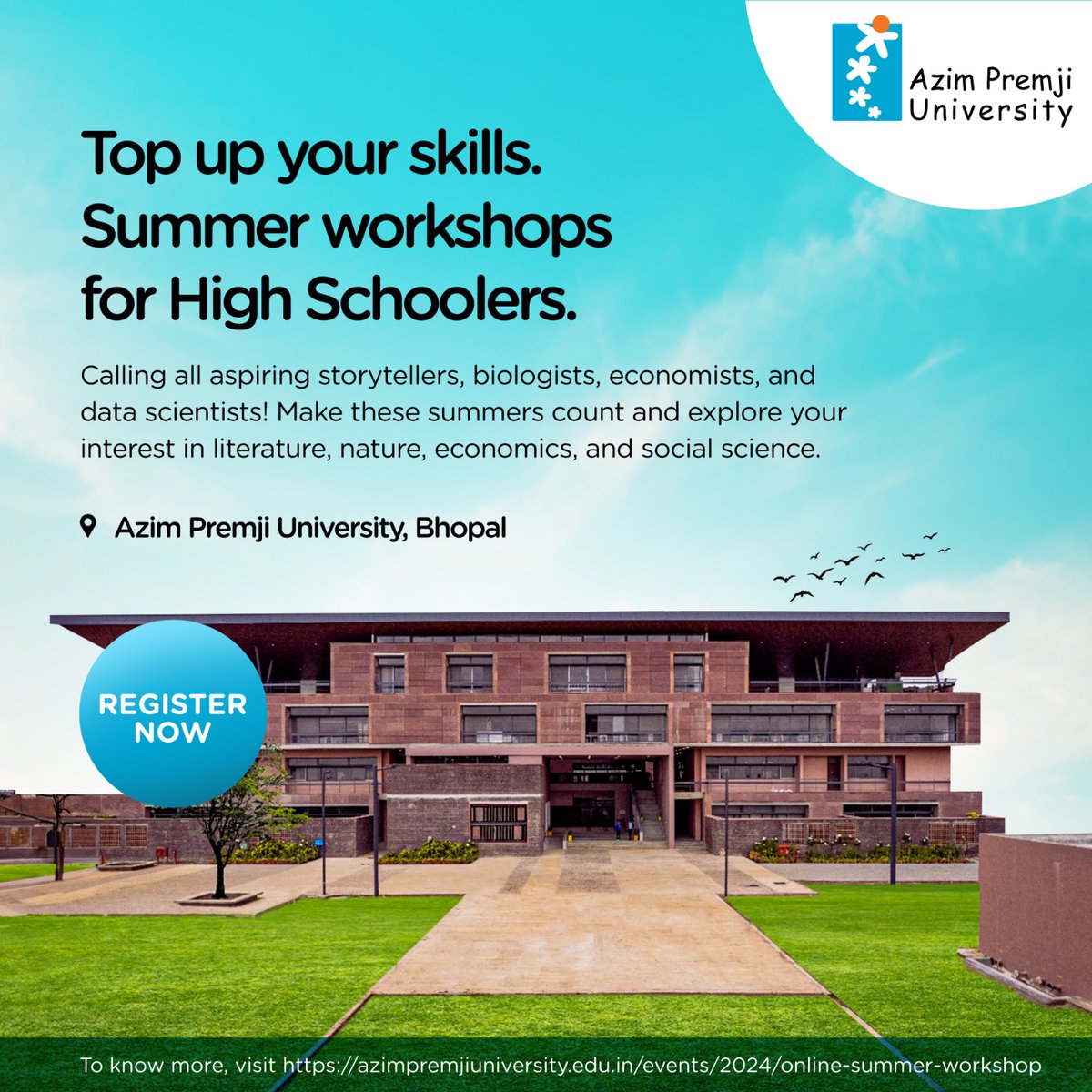 🌐 Online workshops for high schoolers this summer - @azimpremjiuniv is organising a 4-day online workshop where we intend to provide students a learning experience that will help cultivate a renewed relationship with their school subjects. (Open for students in Grade X‑XII or…