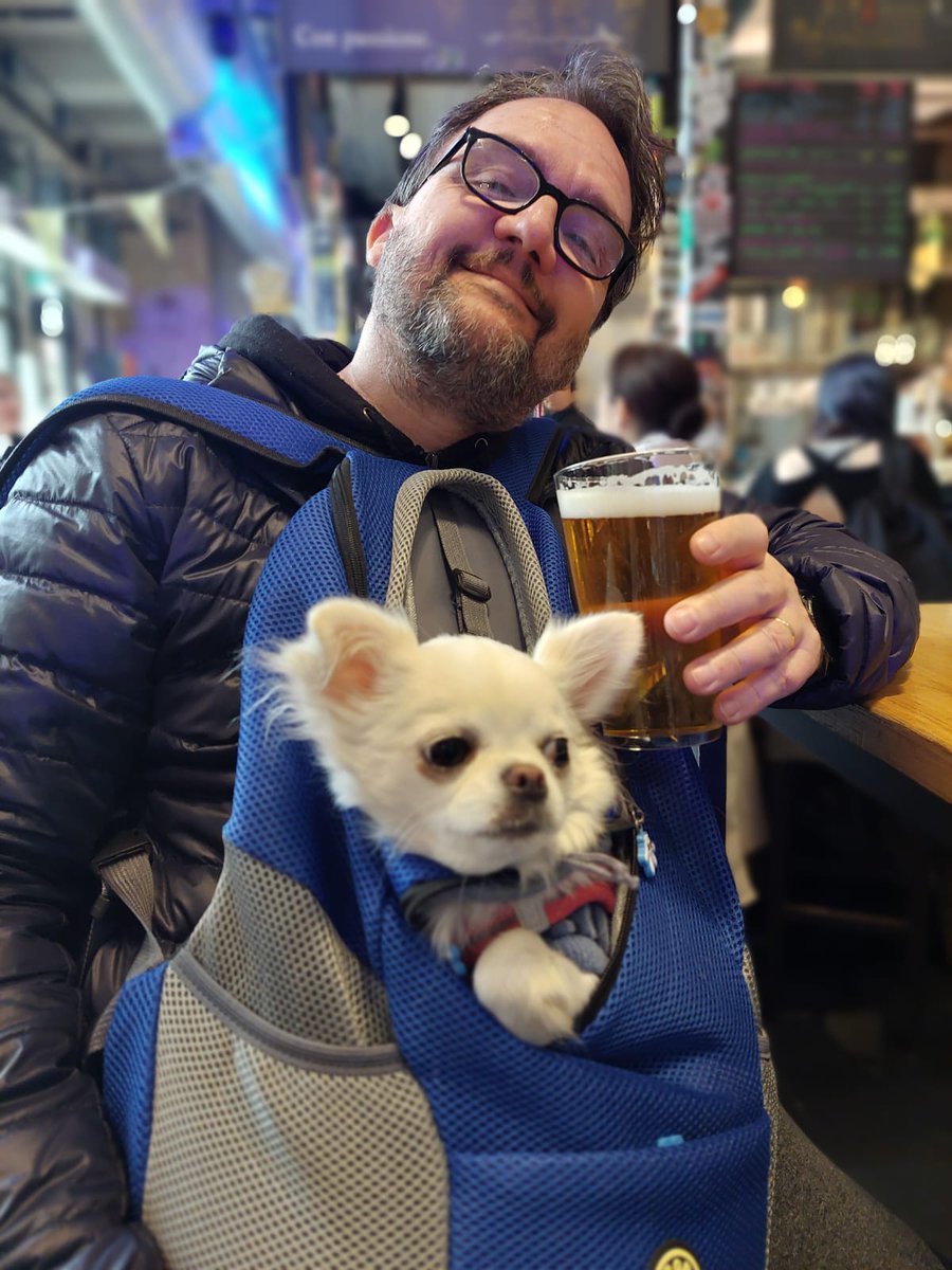 Quando vai in birreria con un'astemia... #sophie #milano #birraartigianale #cheers #chihuahua #mercatocentrale #birra #beer #dogs #lovedogs