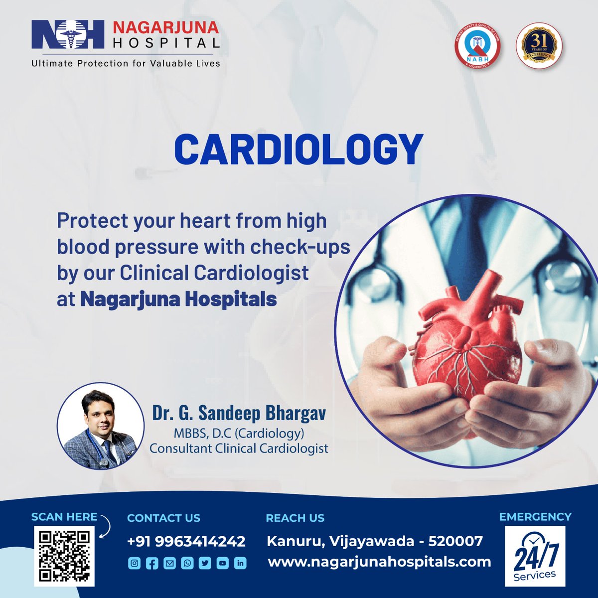 #doctors #medical #hospitals #nagarjunahospitals #Cardiology #doctorconsultation #CheckUp #Care #cure #CardiacCare #cardiologist #cardiology #hearthealth #heart #24x7Emergency #life #emergency #Treatment #healthpackage #vijayawada #contactustoday