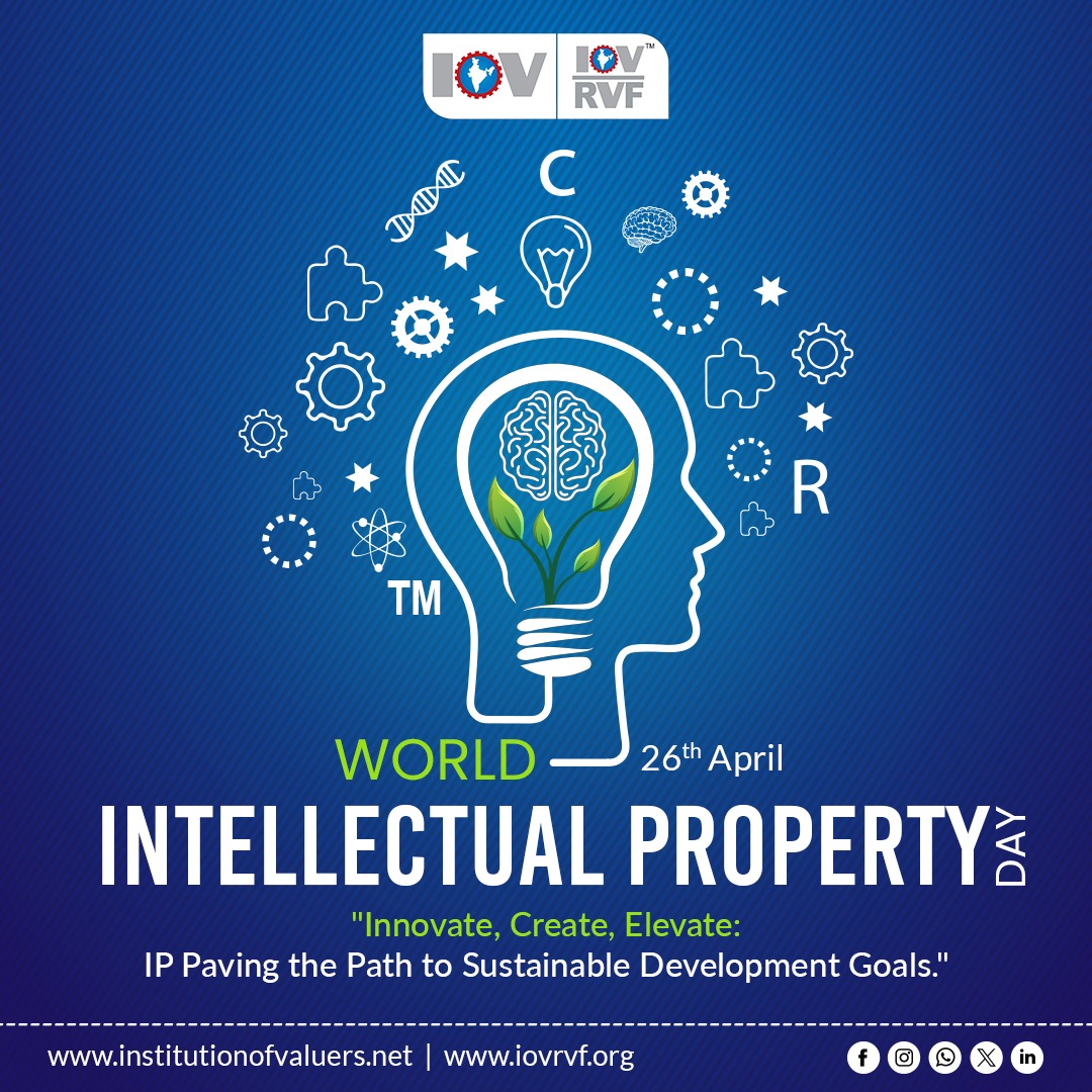 Let’s acknowledge the powerful role that intellectual property plays in driving #innovation and #creativity. Happy World Intellectual Property Day! #IOV #institutionofvaluers #IOVRVF #intellectualproperty #WorldIPDay #ideas #brilliantminds #india #startup #startupindia