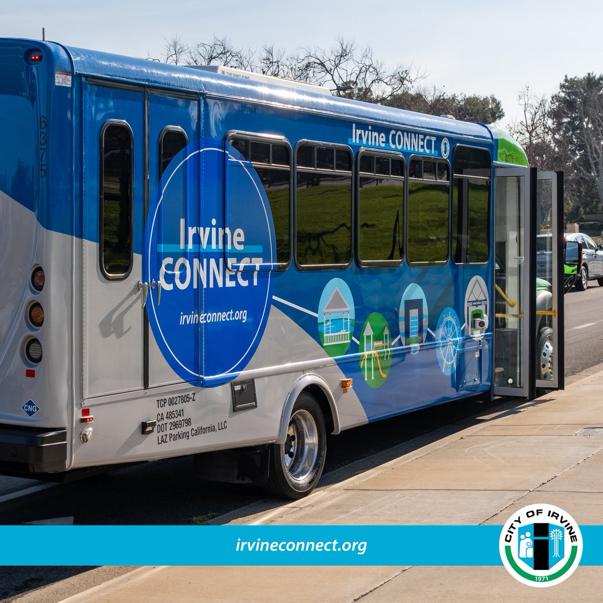 Leave the car behind and take Irvine CONNECT! 

The City’s free shuttle service travels along Yale Avenue, Barranca Parkway, and Alton Parkway, stopping at parks, schools, hospitals, shopping centers, and Irvine Station. Learn more at irvineconnect.org. #IrvineConnect