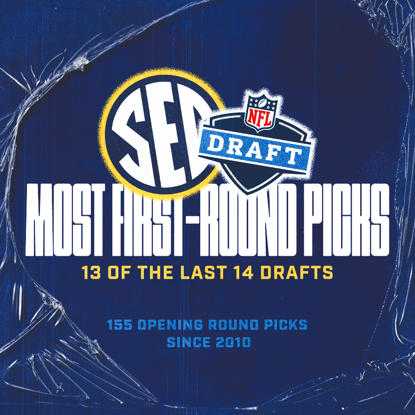 Made for the moment. 😤 11 First-Rounders tonight. 179 in the last 20 Drafts. More than any other conference. 🏠 SECSports.com/NFLDraft #NFLDraft x #ItJustMeansMore