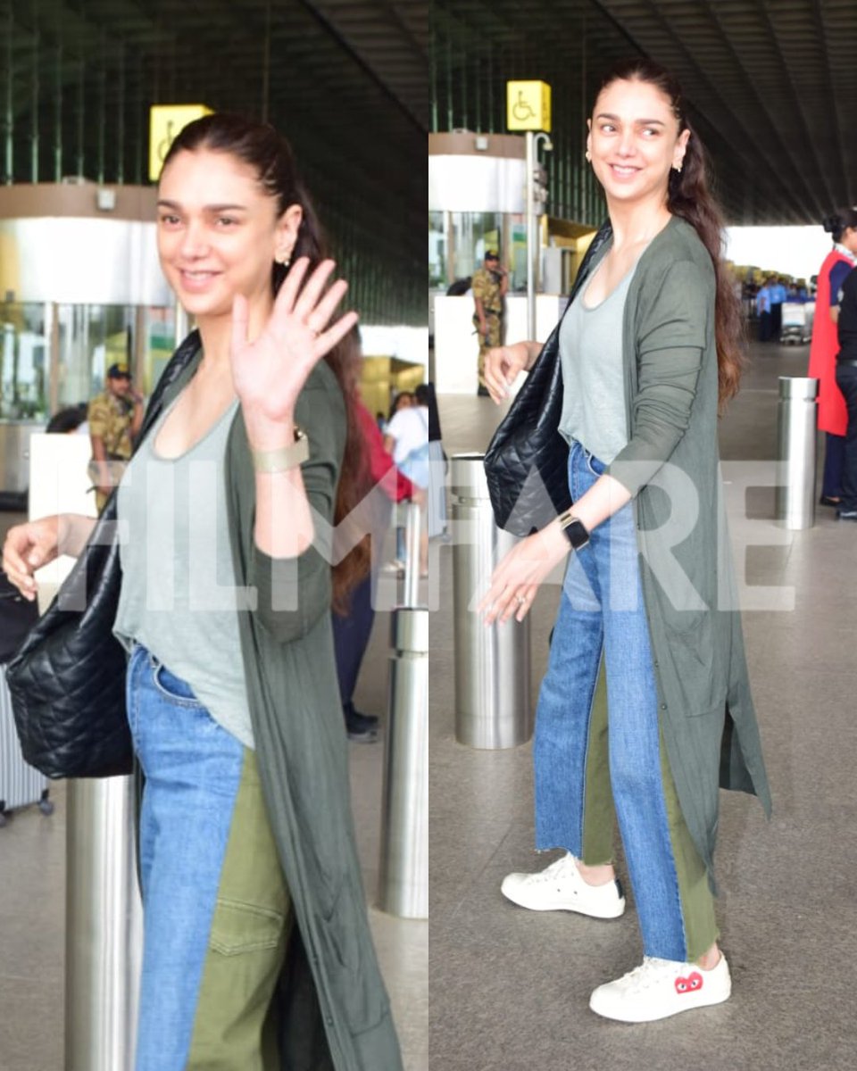 The lovely #AditiRaoHydari gets clicked at the airport.✈️🩷
