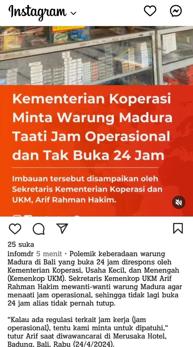 @Dennysiregar7 Diantara tanda kiamat sudah dekat selain keluarnya DAJJAL, warung MADURA bukan setengah hari.🫢🤭