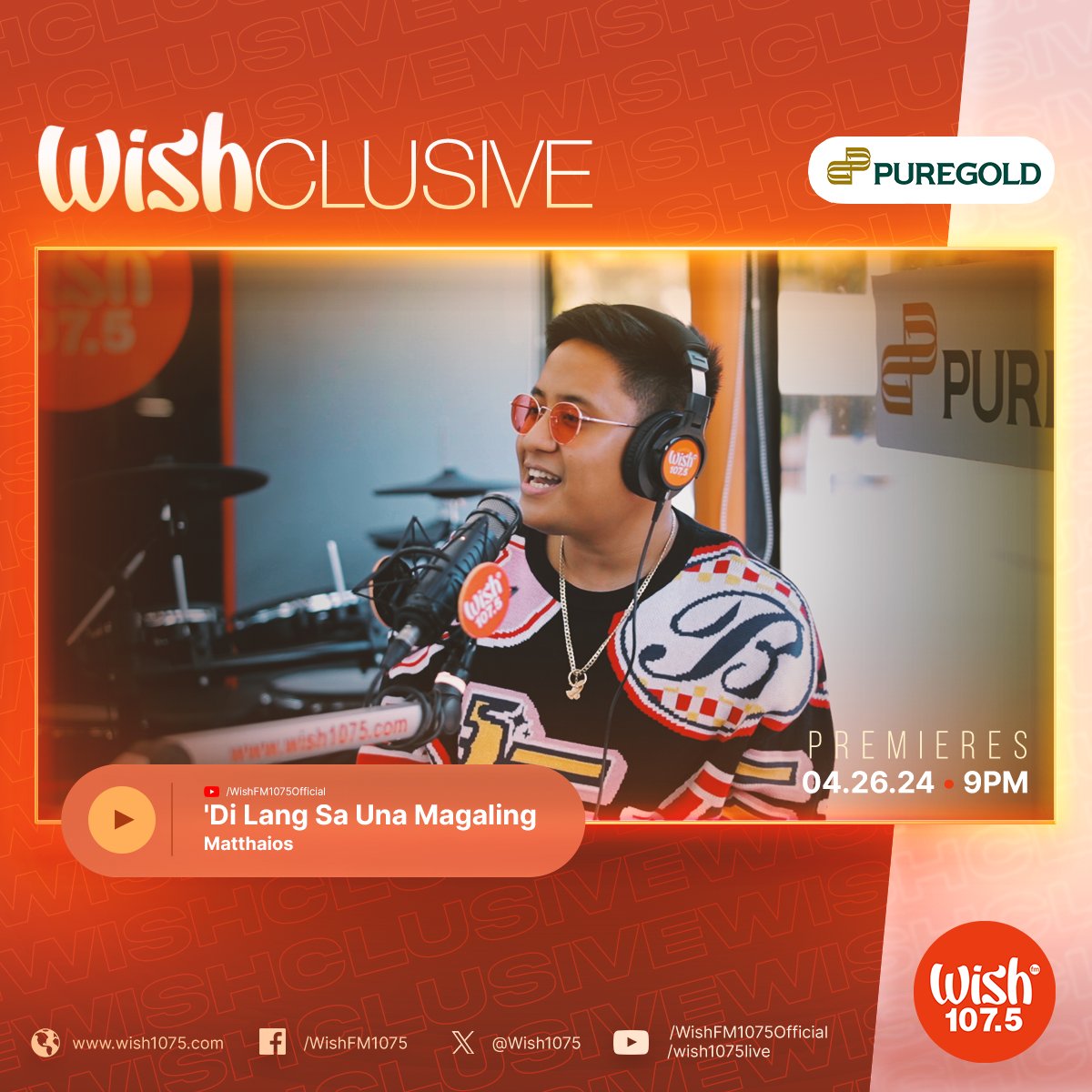 Want to reassure someone that what you feel is not fleeting? @Matthaios' ''Di Lang Sa Una Magaling' could be your next jam! Catch his Wishclusive video as it drops at 9 p.m. on our YouTube channel!