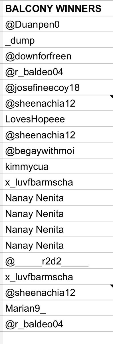 jansenangeloo's tweet photo. TICKET SALE RAFFLE WINNERS

Congratulations to all the winners. 20 Balcony tickets.  VIVO Y100 5G winner will be announced separately. 

DM me to claim your prizes.
Thank you for joining.🤍

#Beckysangels https://t.co/slQwF4srqb