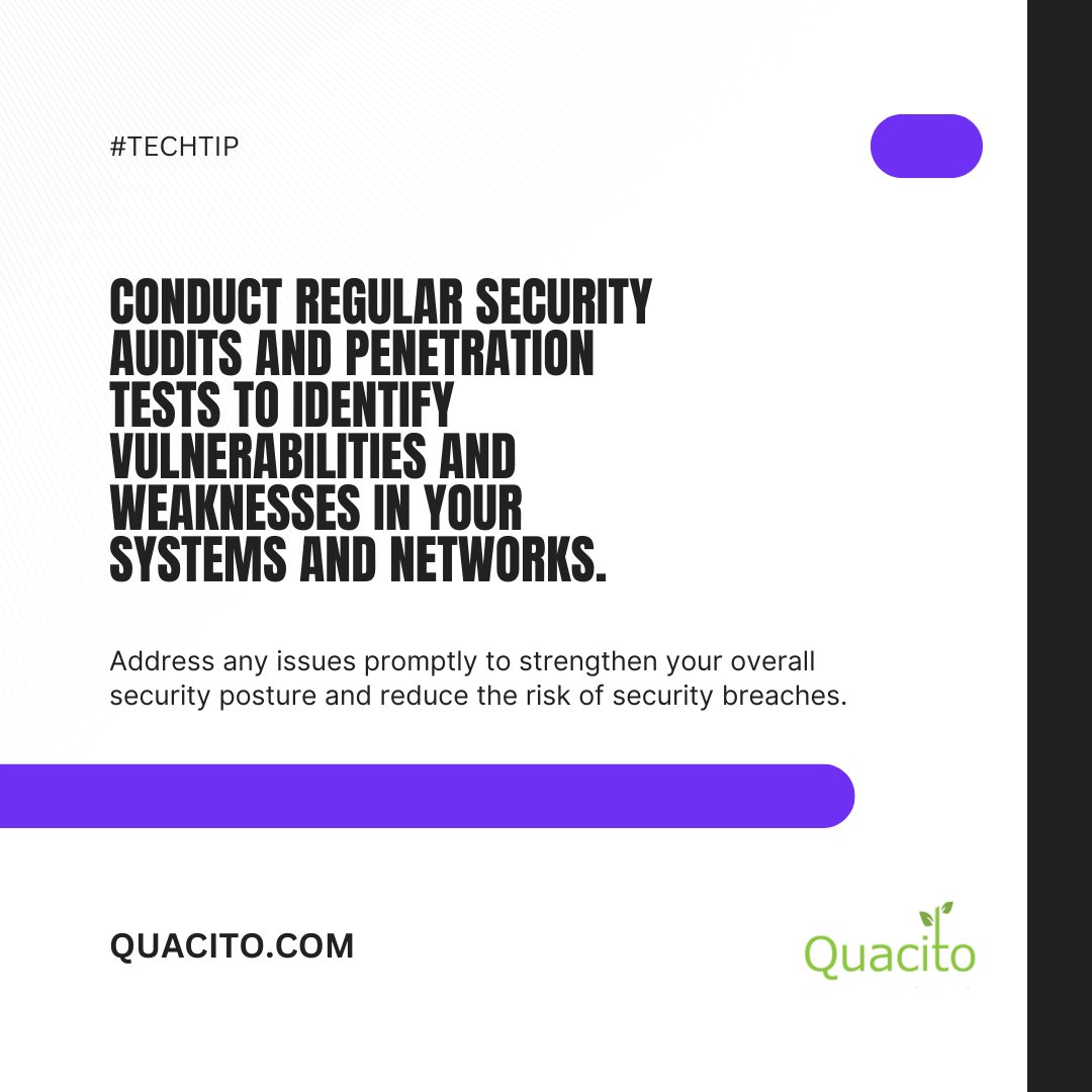 Quacito_LLC's tweet image. Prioritize your cybersecurity with regular security audits and penetration tests. Strengthen your defenses and minimize the risk of breaches. Visit QUACITO.COM for expert assistance. #CyberSecurity #PenetrationTesting #SecureSystems #quacito