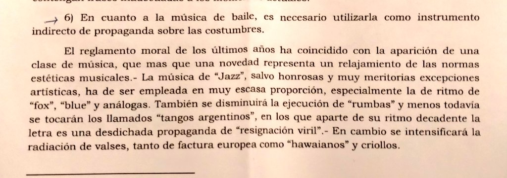 Al seminari de Censura, el company Paco Rubio, especialista en història de la ràdio, comparteix circular franquista de 1937 amb instruccions a directors d'emissores on, entre d'altres indicacions, insten a reduir els tangos argentins: 'desdichada propaganda de resignación viril'.