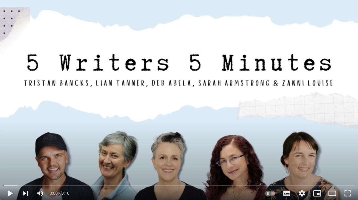 Free 5-minute writers' fest on Pod & YouTube weekly. For educators, students & emerging writers. 5 bestselling kids' authors: @DeborahAbela @zannilouise @liantanner, Sarah Armstrong & I share secrets to good writing. Pod: podcasts.apple.com/au/podcast/5-w… Youtube: youtube.com/@5writers5minu…